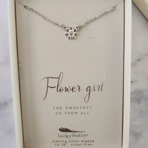 Lucky Feather Flower Girl Necklace